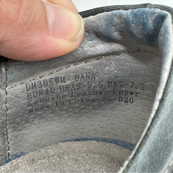 Aetrex Dana Lace Up Leather Oxford In Navy Sz 40 Comfort Coastal Grandma Office - Picture 11 of 12